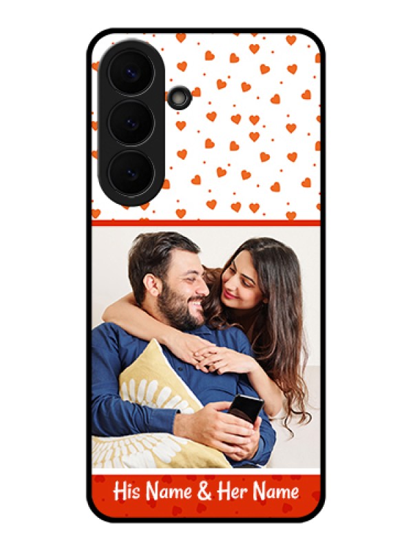 Custom Samsung Galaxy S26 Plus 5G Custom Glass Phone Case - Orange Love Symbol Design