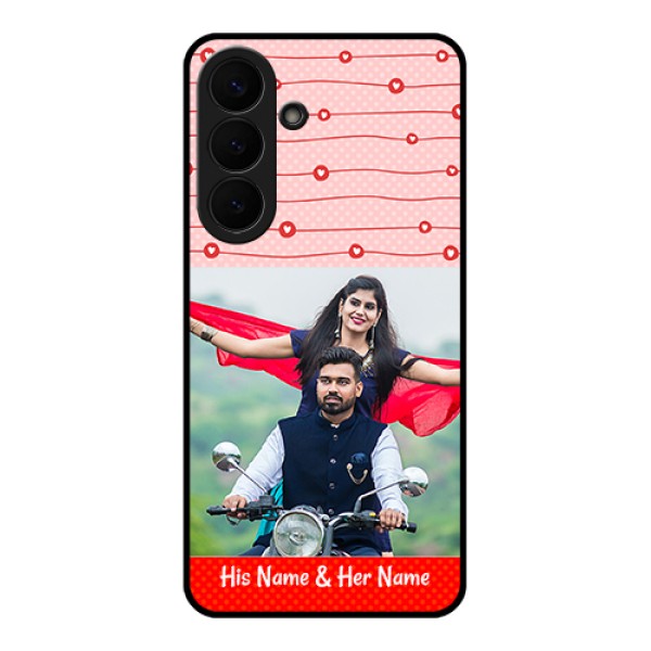 Samsung Galaxy S26 Plus 5G Custom Glass Phone Case - Red Pattern Case Design