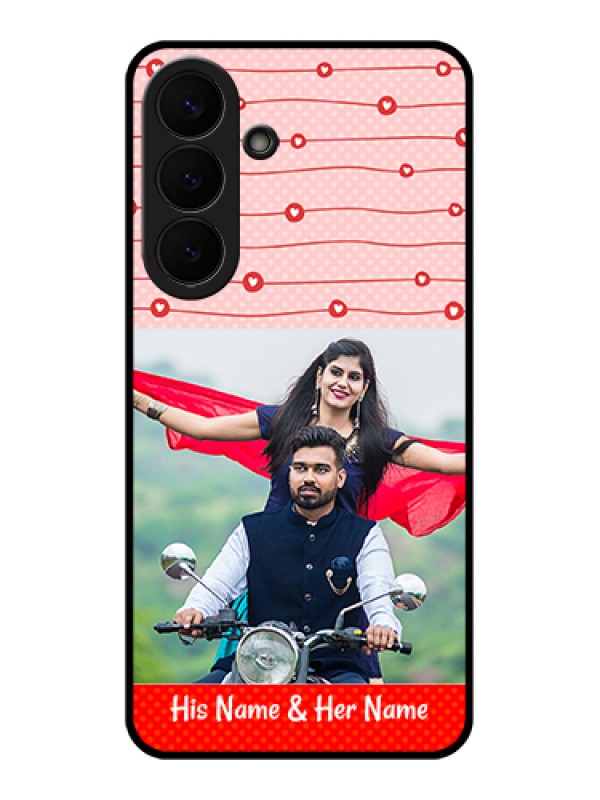 Custom Samsung Galaxy S26 Plus 5G Custom Glass Phone Case - Red Pattern Case Design