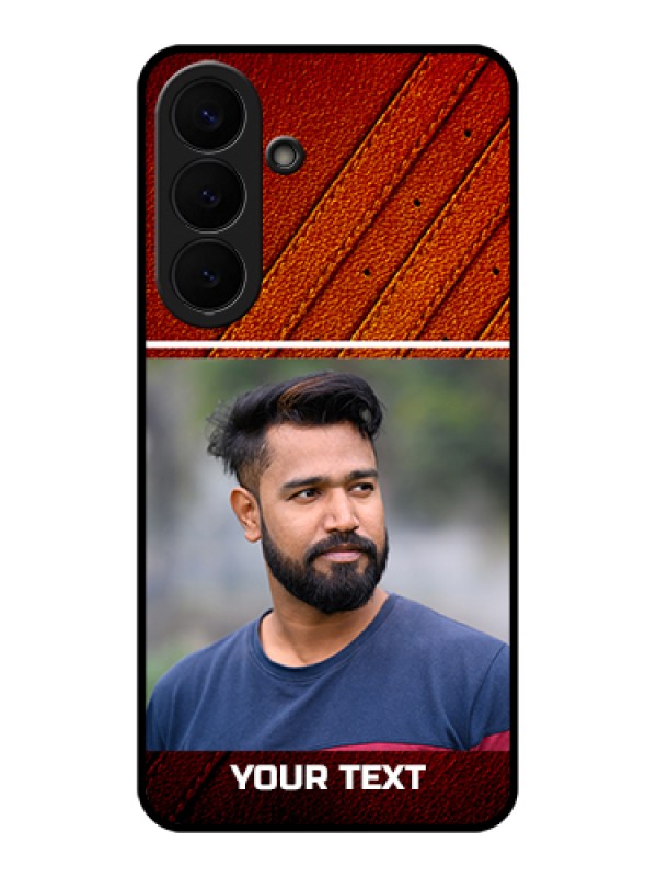 Custom Samsung Galaxy S26 Plus 5G Custom Glass Phone Case - Leather Phone Case Design