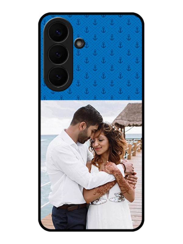 Custom Samsung Galaxy S26 Plus 5G Custom Glass Phone Case - Blue Anchors Design