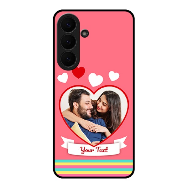 Samsung Galaxy S26 Plus 5G Custom Glass Phone Case - Love Shapes Doodle Design Samsung Galaxy S26 Plus 5G Custom Glass Phone Case - Love Shapes Doodle Design