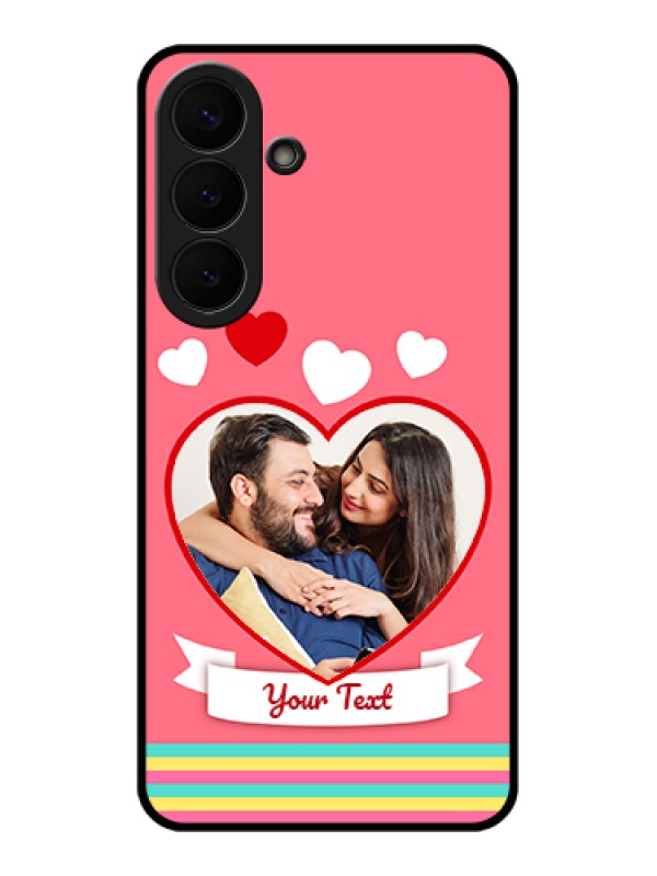 Custom Samsung Galaxy S26 Plus 5G Custom Glass Phone Case - Love Shapes Doodle Design