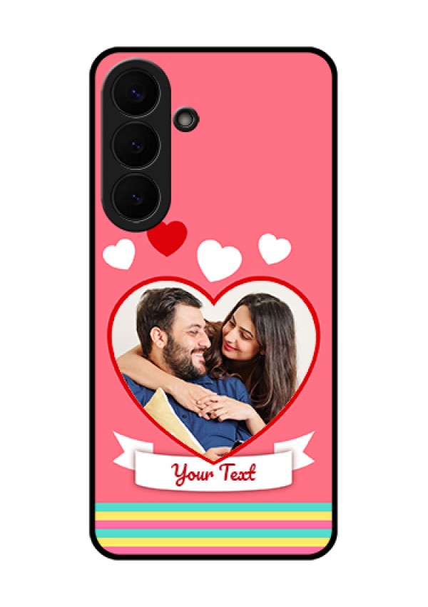 Samsung Galaxy S26 Plus 5G Custom Glass Phone Case - Love Shapes Doodle Design