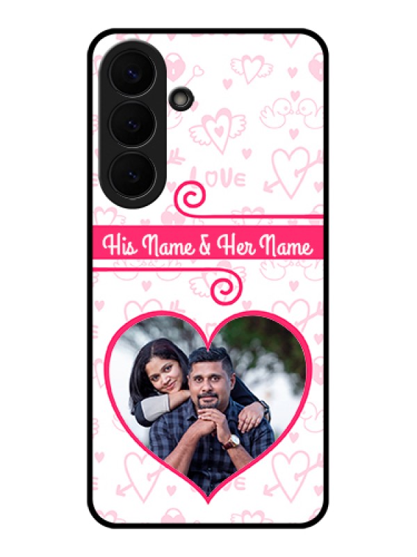 Custom Samsung Galaxy S26 Plus 5G Custom Glass Phone Case - Heart Shape Love Design
