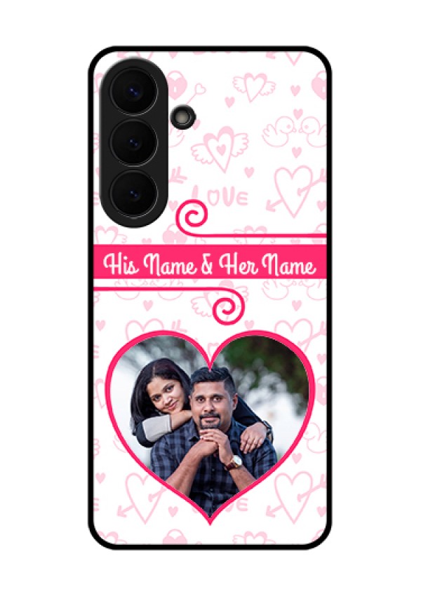 Samsung Galaxy S26 Plus 5G Custom Glass Phone Case - Heart Shape Love Design