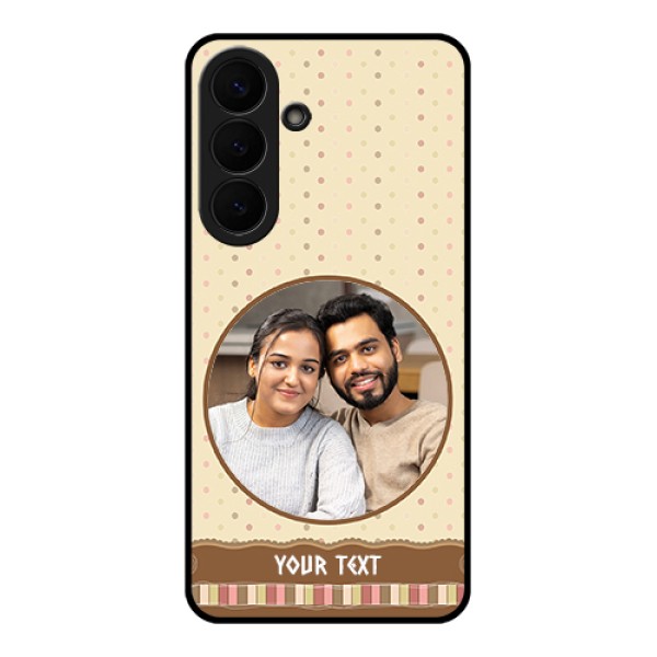 Samsung Galaxy S26 Plus 5G Custom Glass Phone Case - Brown Dotted Mobile Case Design Samsung Galaxy S26 Plus 5G Custom Glass Phone Case - Brown Dotted Mobile Case Design