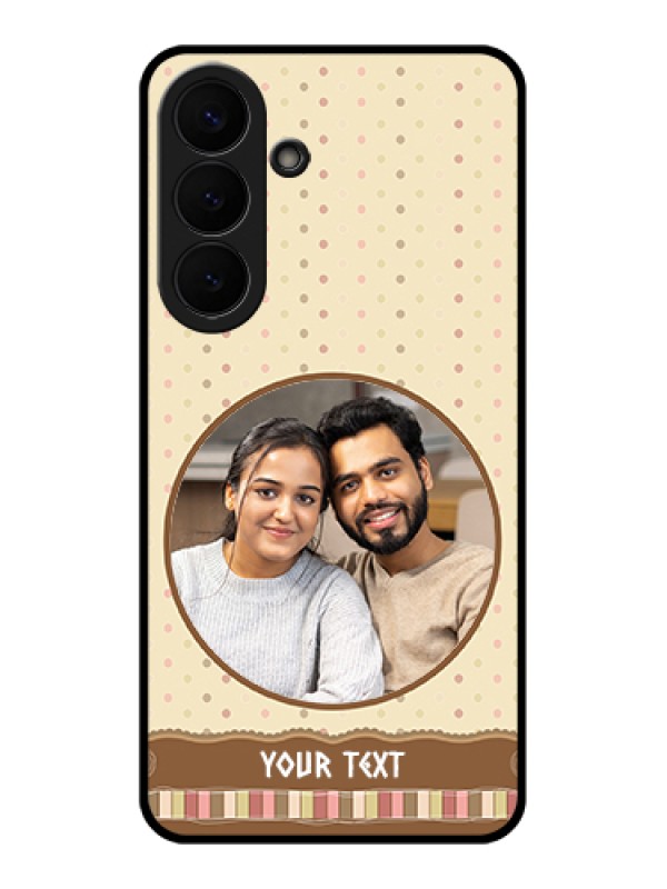 Custom Samsung Galaxy S26 Plus 5G Custom Glass Phone Case - Brown Dotted Mobile Case Design