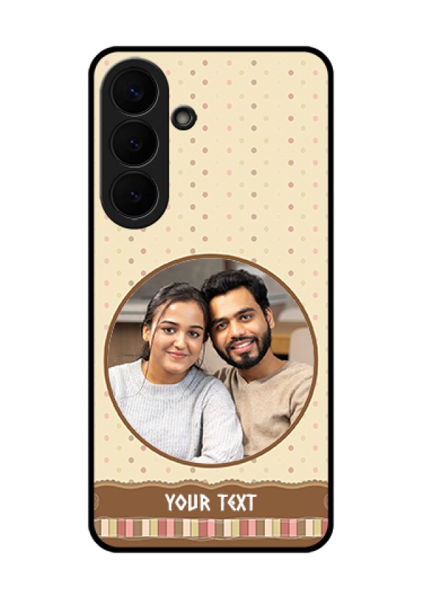 Samsung Galaxy S26 Plus 5G Custom Glass Phone Case - Brown Dotted Mobile Case Design