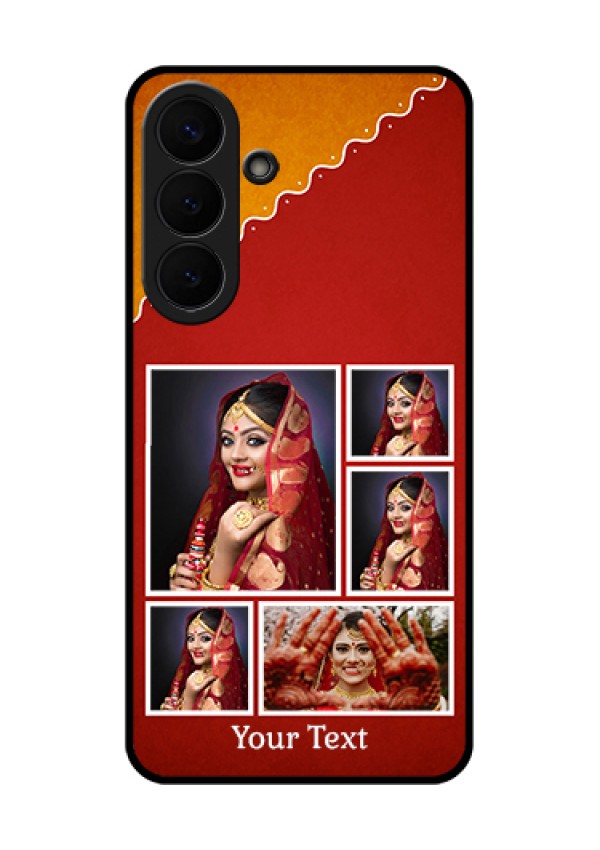 Samsung Galaxy S26 Plus 5G Custom Glass Phone Case - Wedding Pic Upload Design