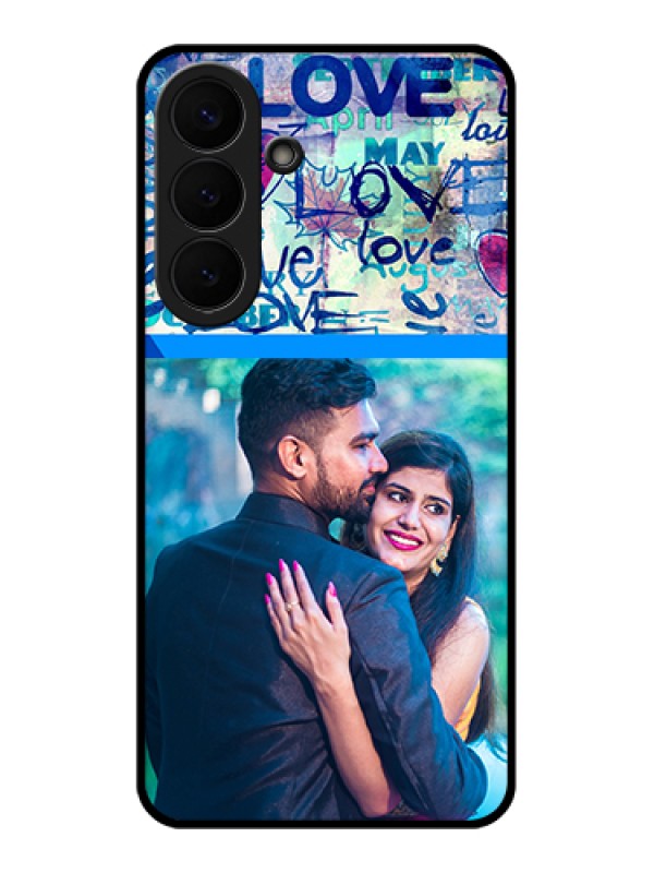 Custom Samsung Galaxy S26 Plus 5G Custom Glass Phone Case - Colorful Love Design