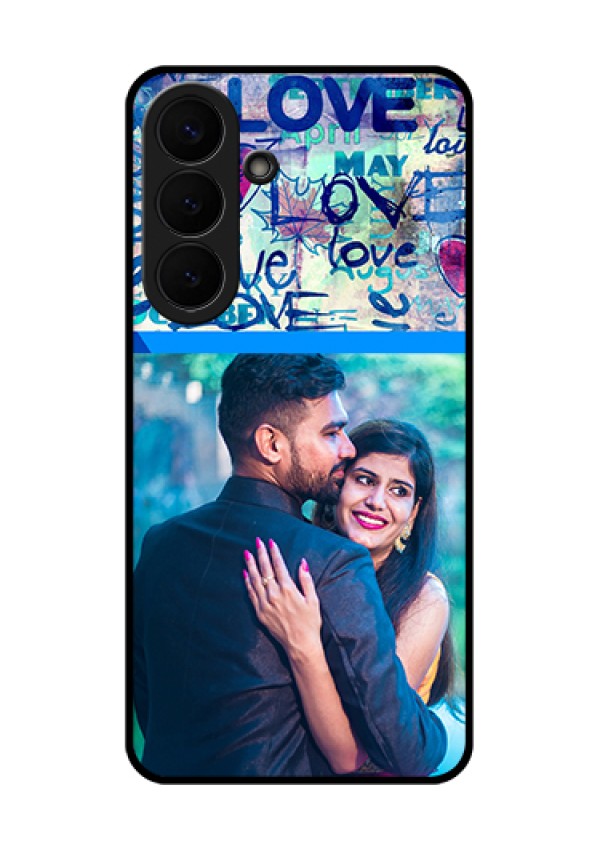 Samsung Galaxy S26 Plus 5G Custom Glass Phone Case - Colorful Love Design