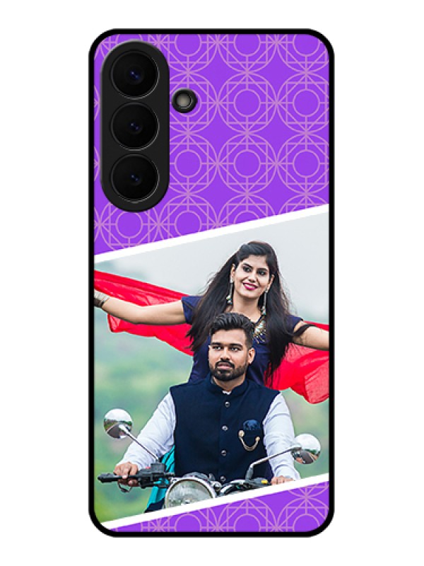 Custom Samsung Galaxy S26 Plus 5G Custom Glass Phone Case - Violet Color Pattern Design