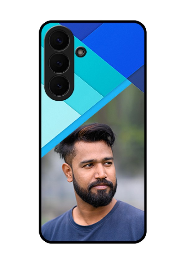 Samsung Galaxy S26 Plus 5G Custom Glass Phone Case - Blue Pattern Design