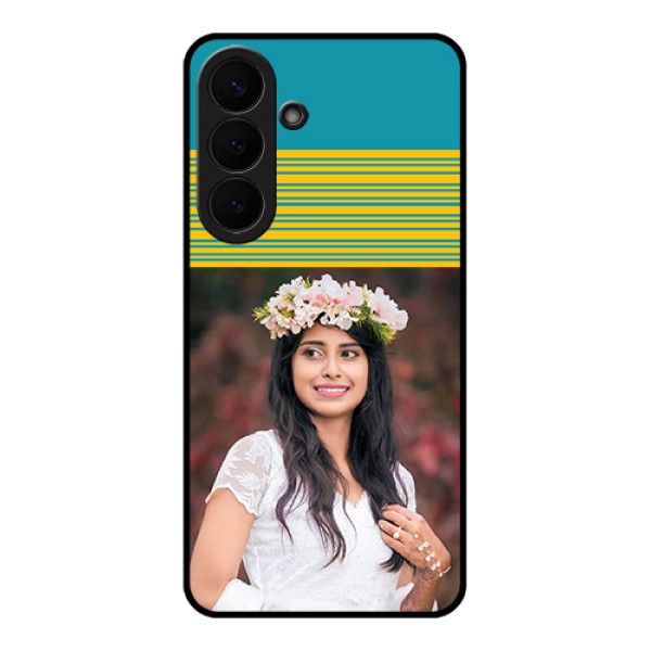 Samsung Galaxy S26 Plus 5G Custom Glass Phone Case - Yellow & Blue Design Samsung Galaxy S26 Plus 5G Custom Glass Phone Case - Yellow & Blue Design
