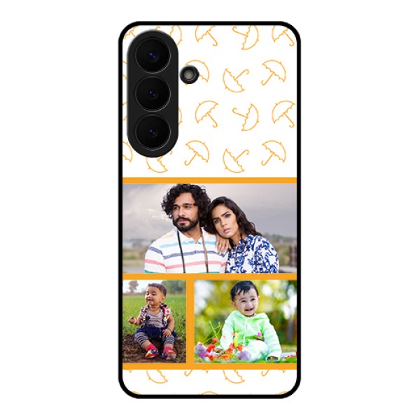 Samsung Galaxy S26 Plus 5G Custom Glass Phone Case - Yellow Pattern Design Samsung Galaxy S26 Plus 5G Custom Glass Phone Case - Yellow Pattern Design