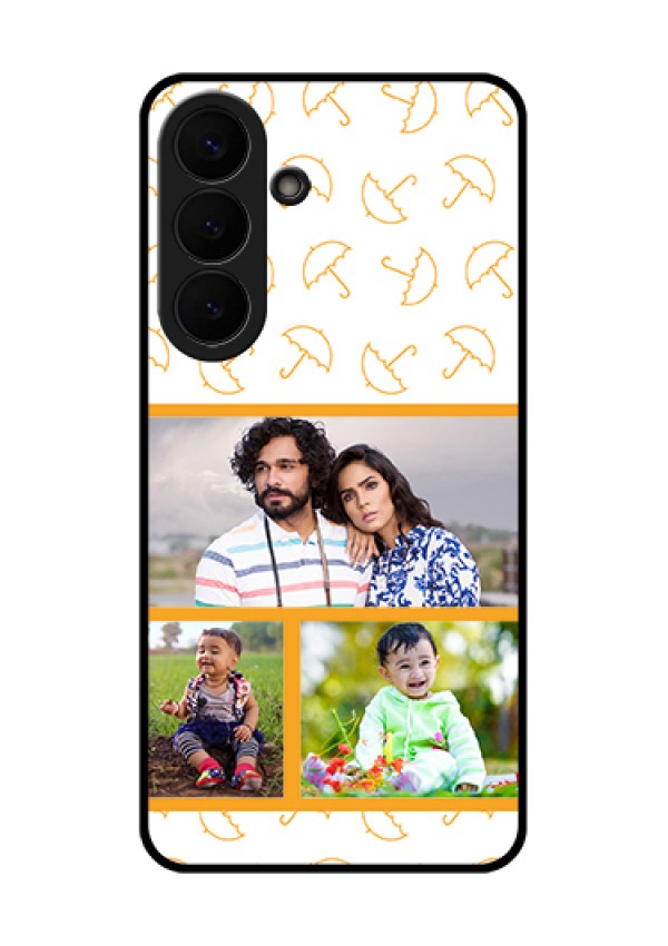 Samsung Galaxy S26 Plus 5G Custom Glass Phone Case - Yellow Pattern Design