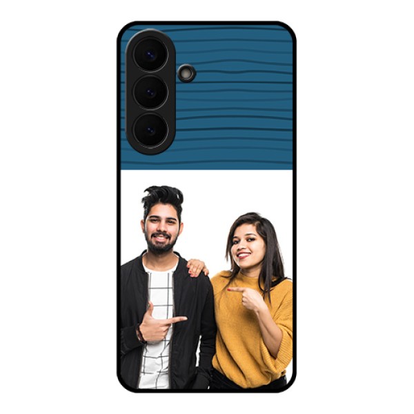 Samsung Galaxy S26 Plus 5G Custom Glass Phone Case - Blue Pattern Cover Design Samsung Galaxy S26 Plus 5G Custom Glass Phone Case - Blue Pattern Cover Design