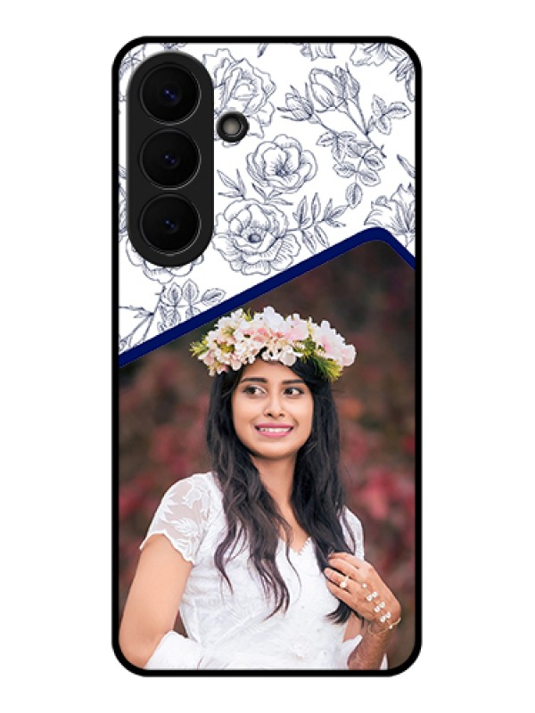 Custom Samsung Galaxy S26 Plus 5G Custom Glass Phone Case - Classy Floral Design