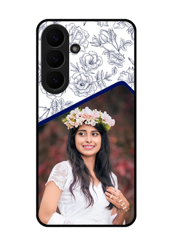Samsung Galaxy S26 Plus 5G Custom Glass Phone Case - Classy Floral Design