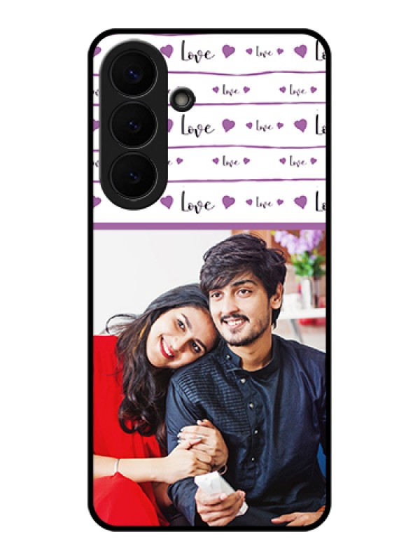 Custom Samsung Galaxy S26 Plus 5G Custom Glass Phone Case - Couples Heart Design