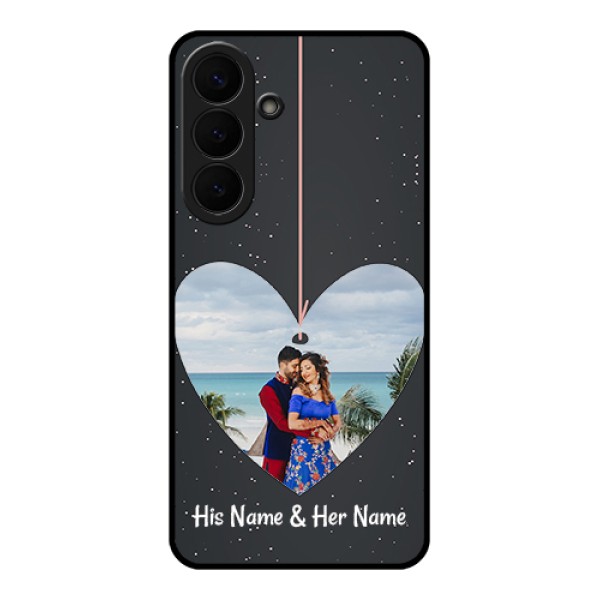 Samsung Galaxy S26 Plus 5G Custom Glass Phone Case - Hanging Heart Design Samsung Galaxy S26 Plus 5G Custom Glass Phone Case - Hanging Heart Design