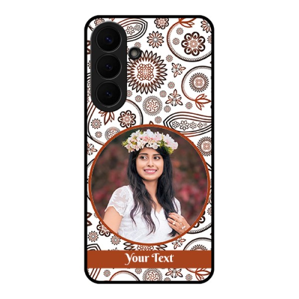 Samsung Galaxy S26 Plus 5G Custom Glass Phone Case - Abstract Flower Design