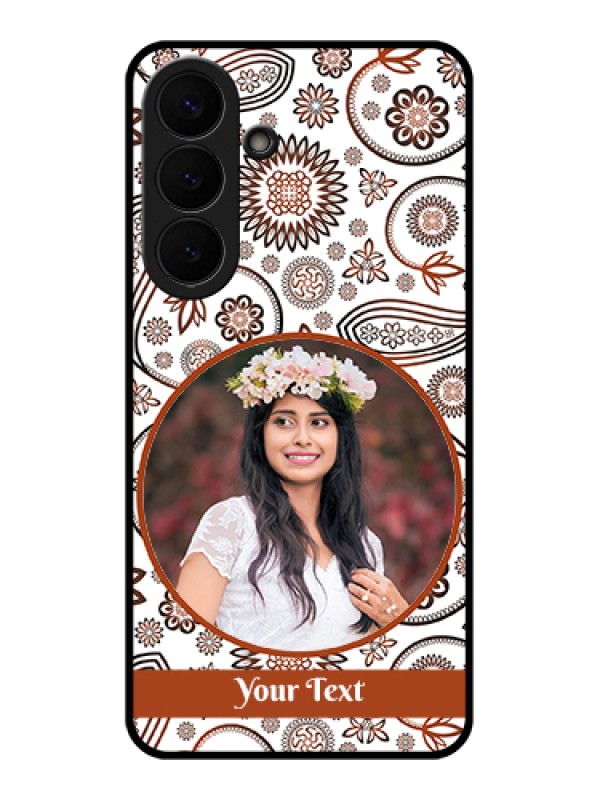 Custom Samsung Galaxy S26 Plus 5G Custom Glass Phone Case - Abstract Flower Design