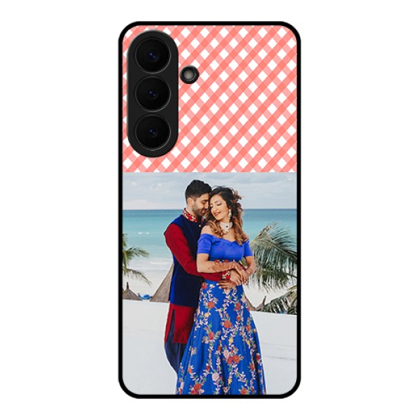 Samsung Galaxy S26 Plus 5G Custom Glass Phone Case - Pink Pattern Design Samsung Galaxy S26 Plus 5G Custom Glass Phone Case - Pink Pattern Design