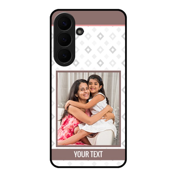 Samsung Galaxy S26 Plus 5G Custom Glass Phone Case - Simple Diamond Design Samsung Galaxy S26 Plus 5G Custom Glass Phone Case - Simple Diamond Design