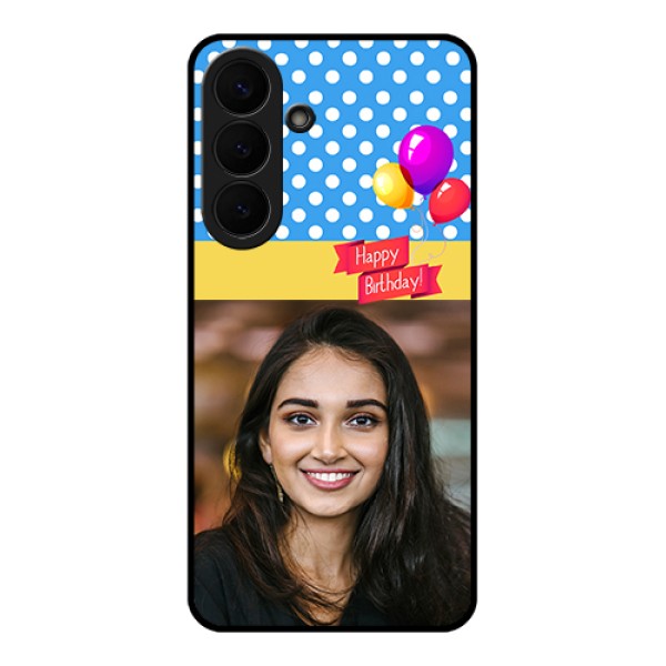 Samsung Galaxy S26 Plus 5G Custom Glass Phone Case - Happy Birthday Design Samsung Galaxy S26 Plus 5G Custom Glass Phone Case - Happy Birthday Design