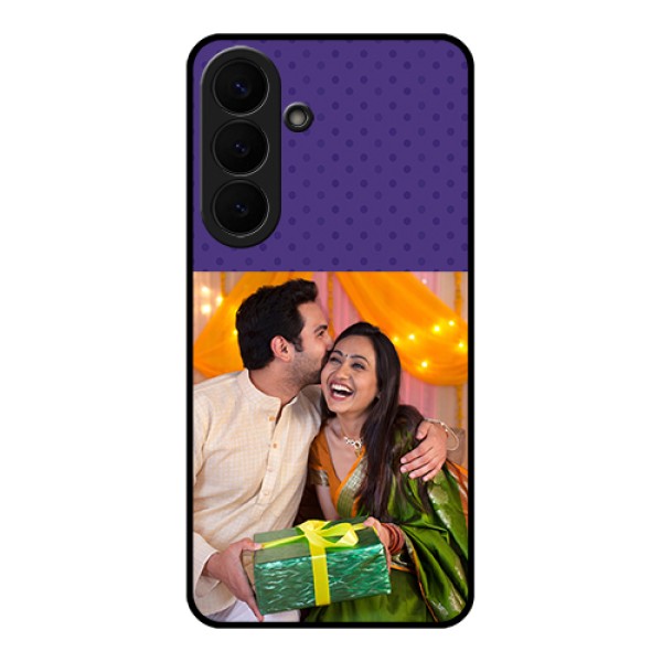 Samsung Galaxy S26 Plus 5G Custom Glass Phone Case - Violet Colored Pattern Design Samsung Galaxy S26 Plus 5G Custom Glass Phone Case - Violet Colored Pattern Design