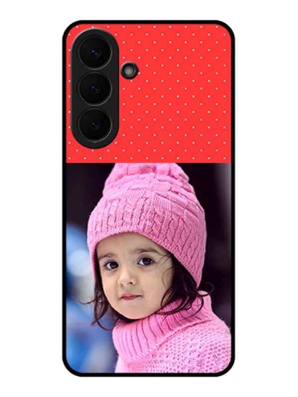 Custom Samsung Galaxy S26 Plus 5G Custom Glass Phone Case - Red Pattern Design