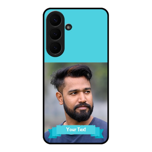 Samsung Galaxy S26 Plus 5G Custom Glass Phone Case - Blue Color Design Samsung Galaxy S26 Plus 5G Custom Glass Phone Case - Blue Color Design