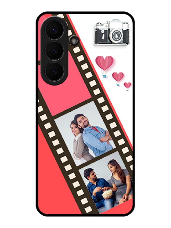 Custom Samsung Galaxy S26 Plus 5G Custom Glass Phone Case - 3 Image Holder With Film Reel