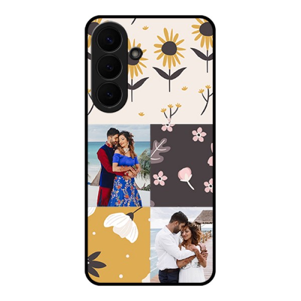 Samsung Galaxy S26 Plus 5G Custom Glass Phone Case - 3 Images With Floral Design Samsung Galaxy S26 Plus 5G Custom Glass Phone Case - 3 Images With Floral Design