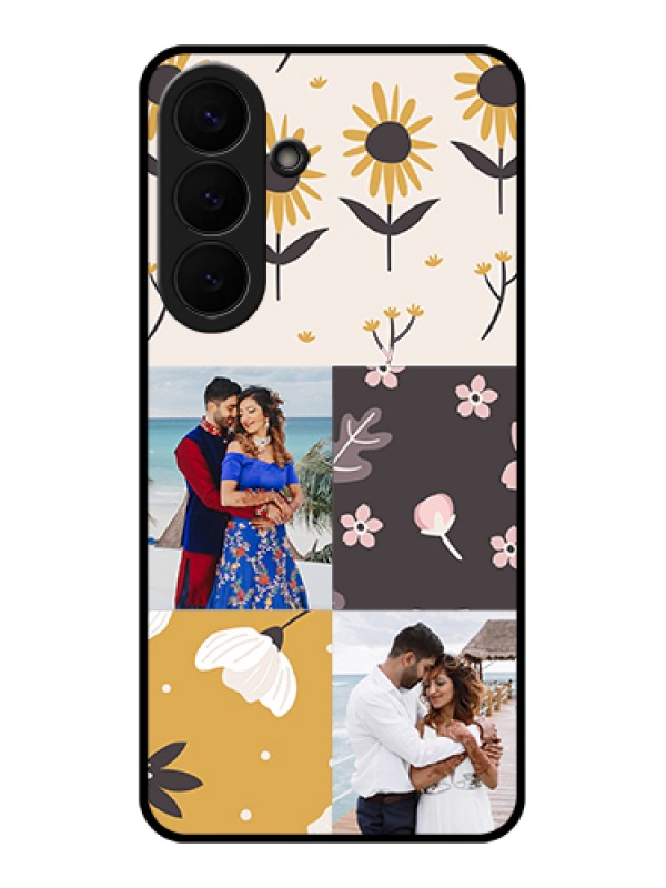 Custom Samsung Galaxy S26 Plus 5G Custom Glass Phone Case - 3 Images With Floral Design