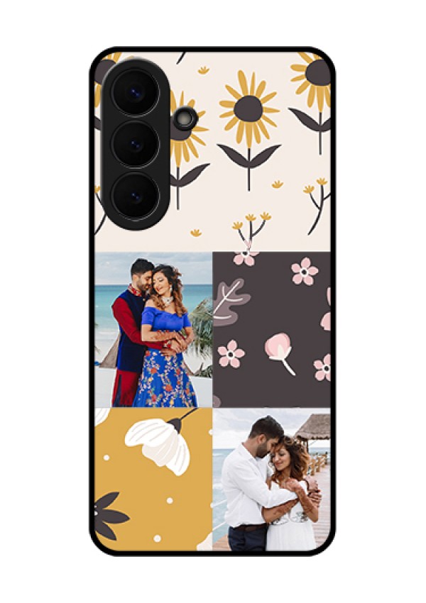 Samsung Galaxy S26 Plus 5G Custom Glass Phone Case - 3 Images With Floral Design