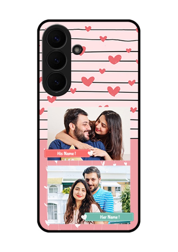 Samsung Galaxy S26 Plus 5G Custom Glass Phone Case - Photo With Heart Design