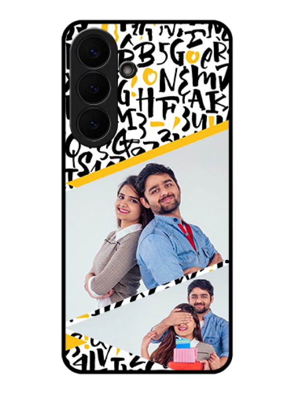 Custom Samsung Galaxy S26 Plus 5G Custom Glass Phone Case - Letters Pattern Design