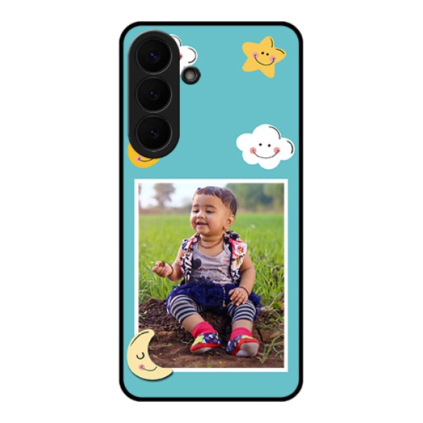Samsung Galaxy S26 Plus 5G Custom Glass Phone Case - Smiley Kids Stars Design Samsung Galaxy S26 Plus 5G Custom Glass Phone Case - Smiley Kids Stars Design