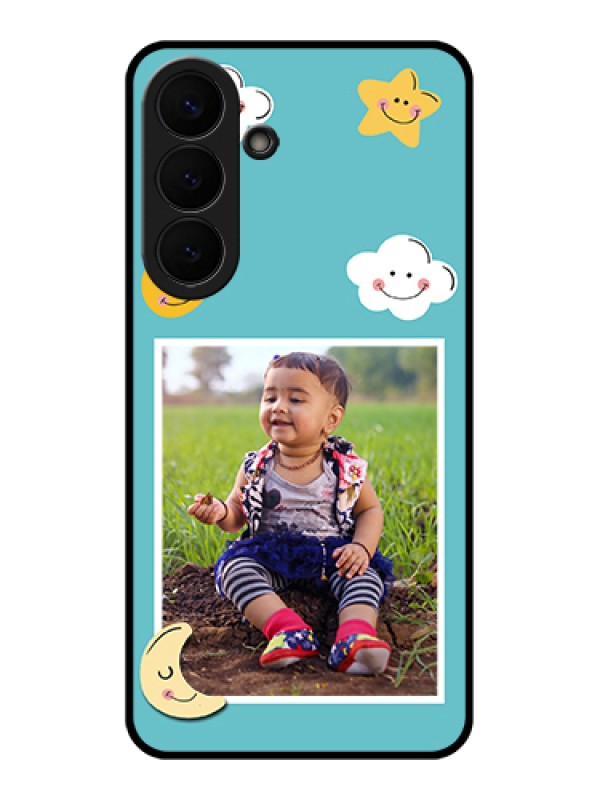 Custom Samsung Galaxy S26 Plus 5G Custom Glass Phone Case - Smiley Kids Stars Design