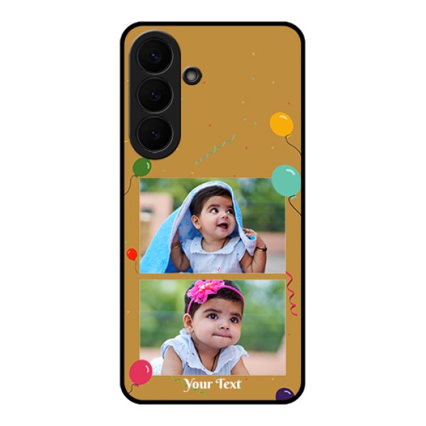 Samsung Galaxy S26 Plus 5G Custom Glass Phone Case - Image Holder With Birthday Celebrations Design Samsung Galaxy S26 Plus 5G Custom Glass Phone Case - Image Holder With Birthday Celebrations Design