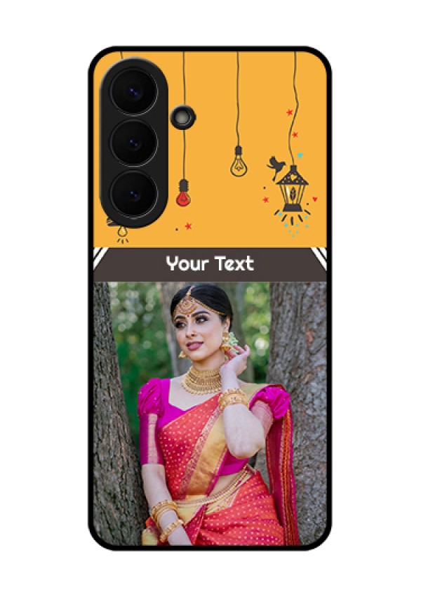 Samsung Galaxy S26 Plus 5G Custom Glass Phone Case - With Family Picture And Icons