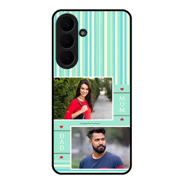 Samsung Galaxy S26 Plus 5G Custom Glass Phone Case - Mom & Dad Pic Design Samsung Galaxy S26 Plus 5G Custom Glass Phone Case - Mom & Dad Pic Design