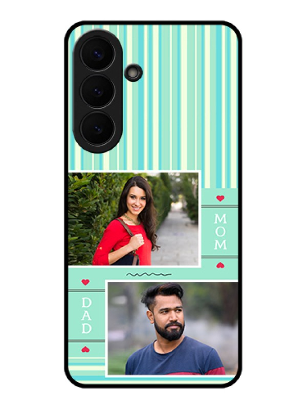 Custom Samsung Galaxy S26 Plus 5G Custom Glass Phone Case - Mom & Dad Pic Design