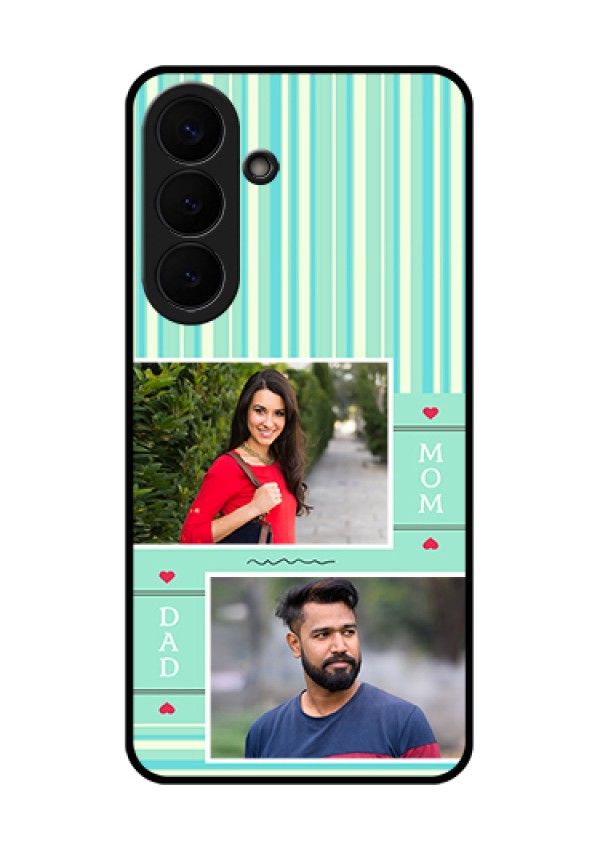 Samsung Galaxy S26 Plus 5G Custom Glass Phone Case - Mom & Dad Pic Design