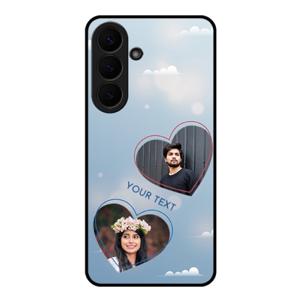 Samsung Galaxy S26 Plus 5G Custom Glass Phone Case - Blue Color Couple Design Samsung Galaxy S26 Plus 5G Custom Glass Phone Case - Blue Color Couple Design