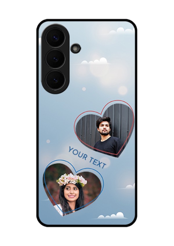 Samsung Galaxy S26 Plus 5G Custom Glass Phone Case - Blue Color Couple Design