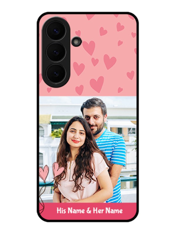 Custom Samsung Galaxy S26 Plus 5G Custom Glass Phone Case - Love Design Peach Color